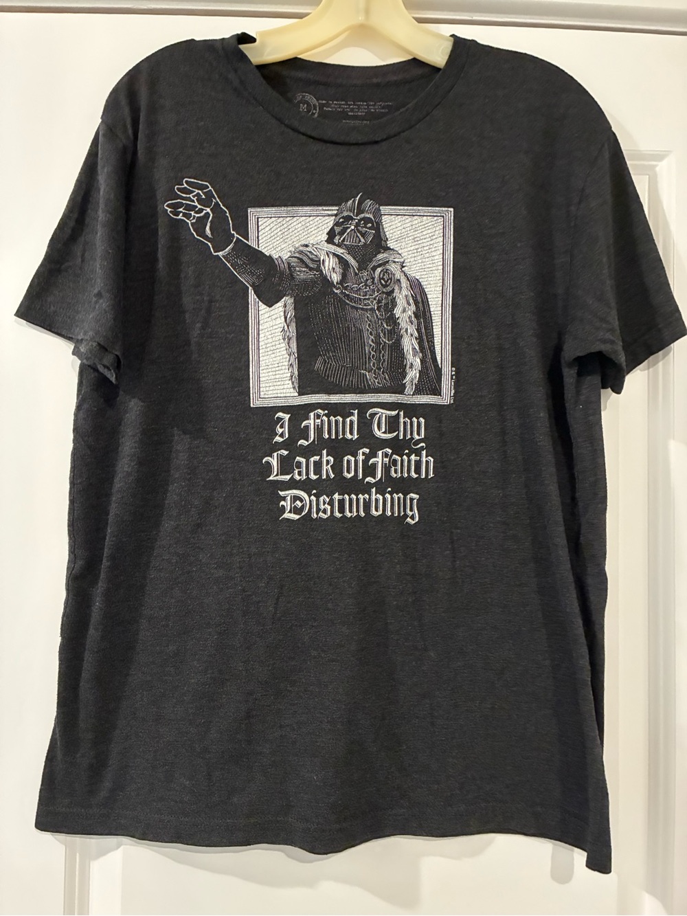Out of Print Charcoal Med T Darth Vader “I Find Thy Lack of Faith Disturbing”